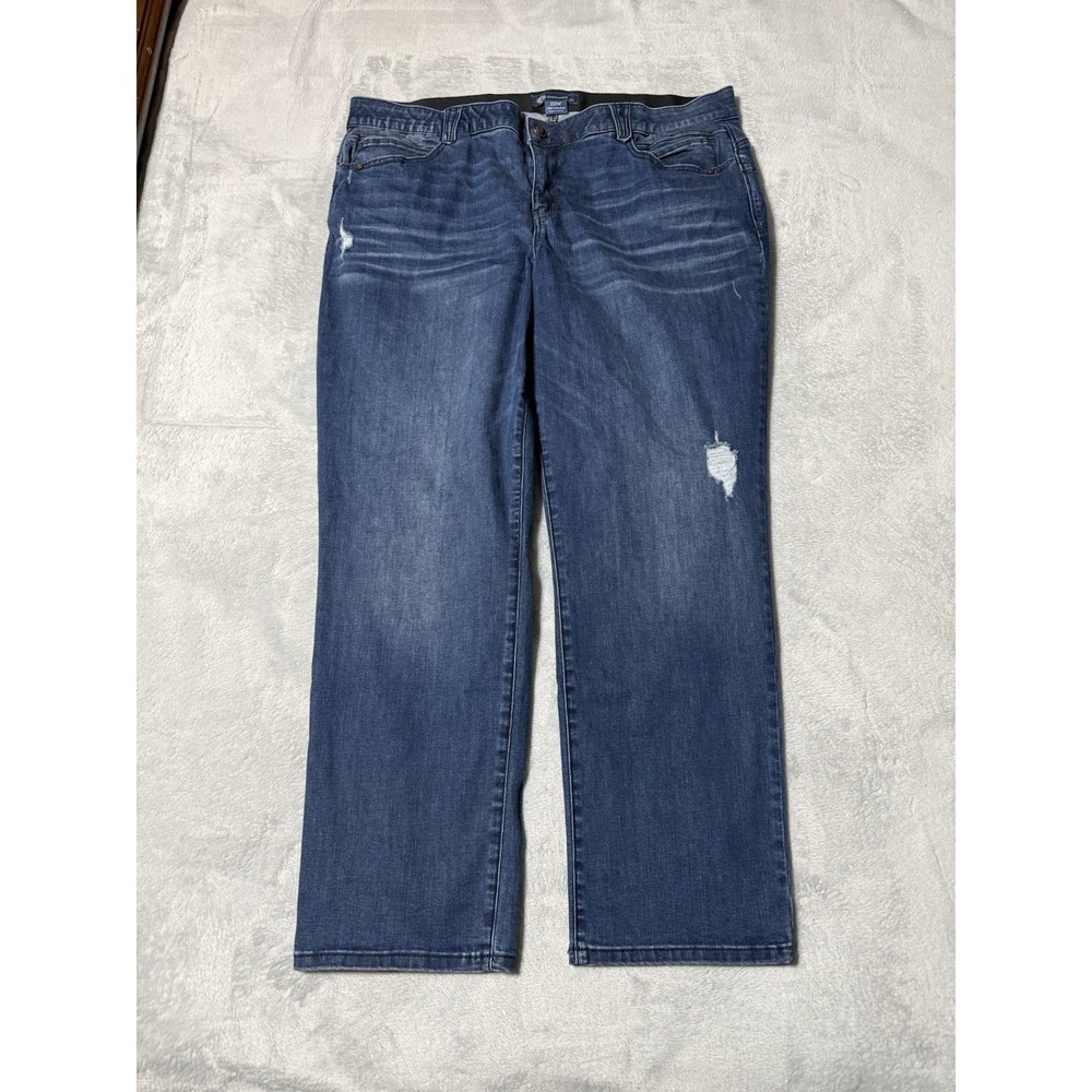 Democracy Womens 21W‎ Straight Leg Medium Wash Blue Jeans 42x30